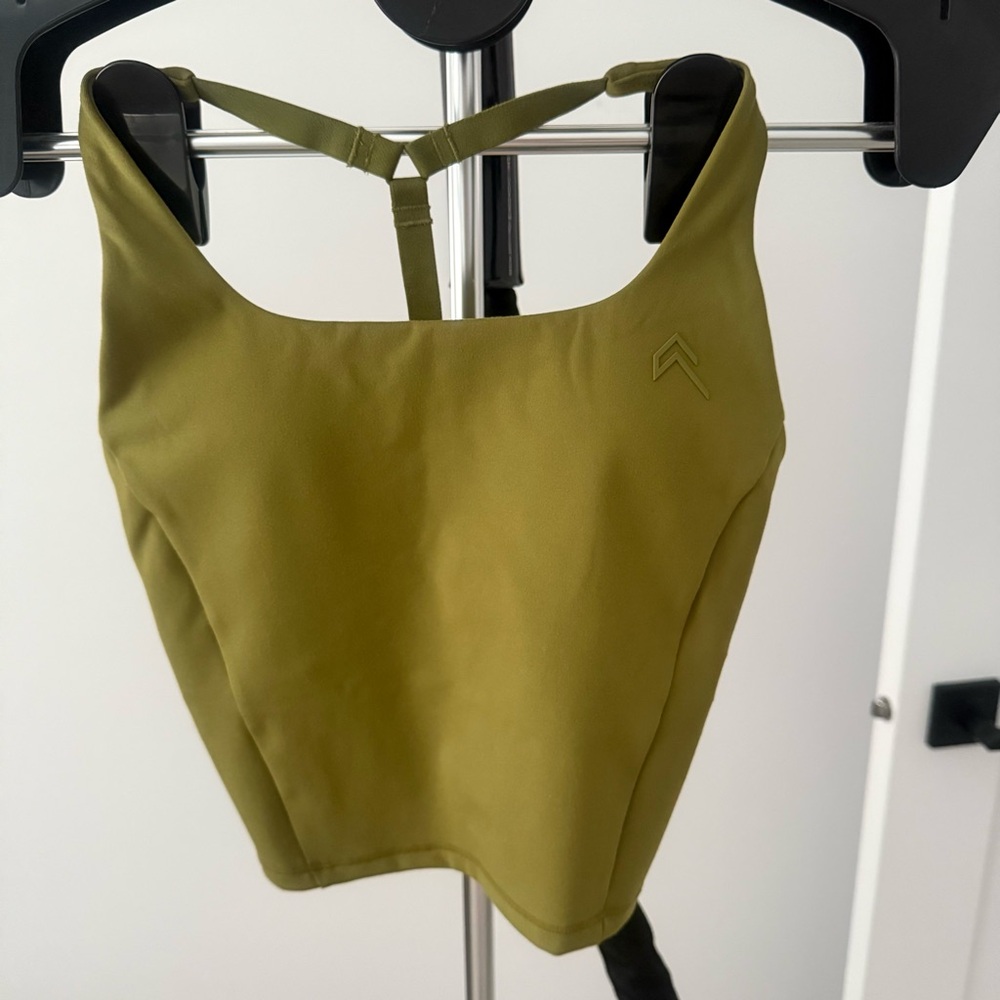 Oner Active Timeless Square neck Mid Vest | Olive Green | X-Small - Picture 5 of 8